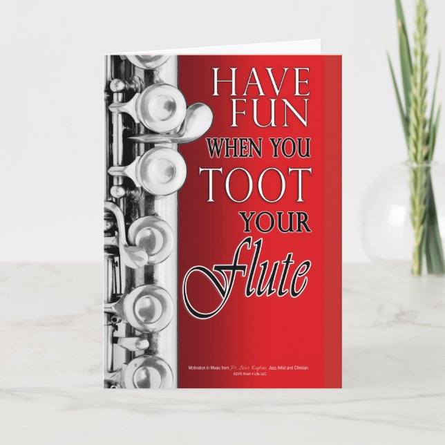 Motivational Gifts for Marching Bands - Flutes Card (Front)