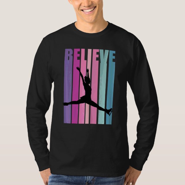 Motivational Girls Ice Skating Skater Figure Dance T-Shirt (Front)