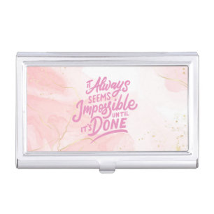 Motivational, goals and achievement  business card case