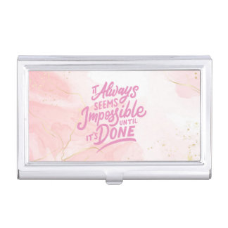 Motivational, goals and achievement  business card case