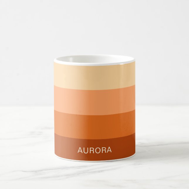 Motivational Gradient with Custom Name  Coffee Mug (Center)