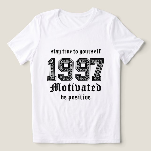 Motivational Graphic Tee – Stay True to Yourself (Design Front)