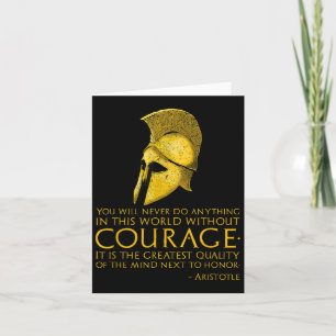 Motivational Greek Philosophy - Aristotle Quote On Card