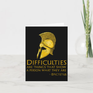 Motivational Greek Philosophy - Epictetus Quote - Card