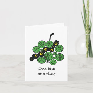 Motivational Greeting Card "One bite at a time"
