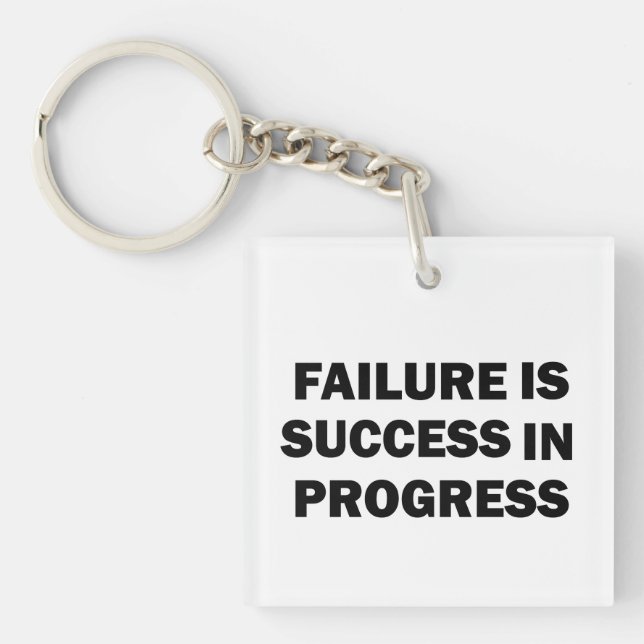 Motivational gym quotes for success  keychain (Front)