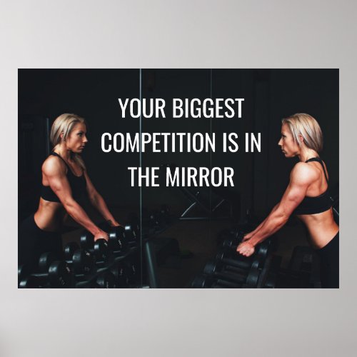 Motivational Gym Workout Competition Quote Poster