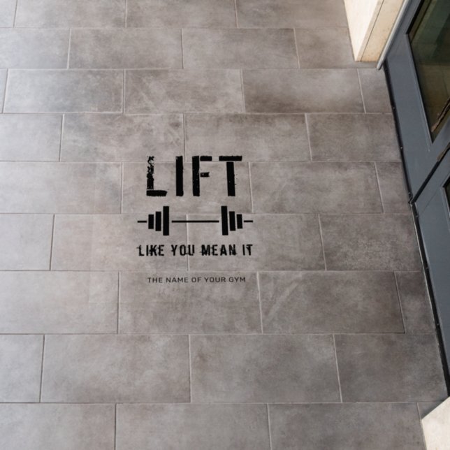 Motivational Gym Workout Fitness Floor Decals (Restaurant)