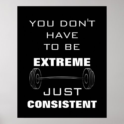 Motivational Gym Workout Fitness quote Poster