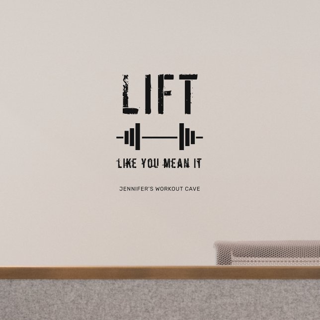 Motivational Gym Workout Fitness Wall Decal (Office)
