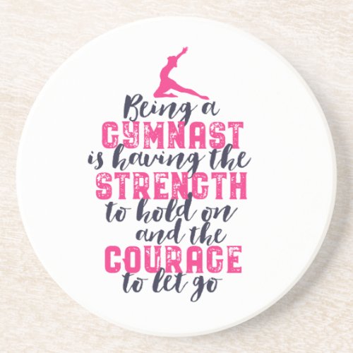 Motivational Gymnastics Quote Sports Girl Gymnast Coaster