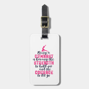 Motivational Gymnastics Quote Sports Girl Gymnast Luggage Tag