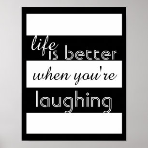 motivational happiness quote poster bold stripes