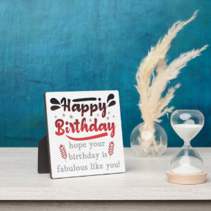 Motivational Happy birthday wishes. Plaque