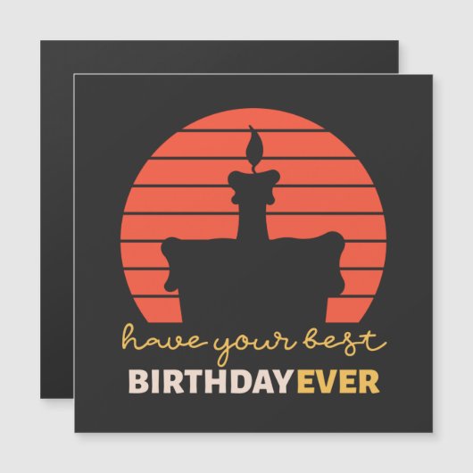 Motivational Happy birthday wishes with cake (Front/Back)