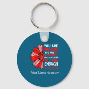 Motivational Heart Health Heart Disease Awareness  Keychain