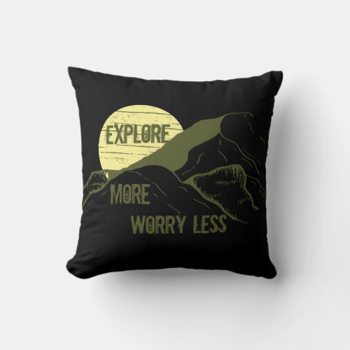 Motivational hiking hiker quotes throw pillow