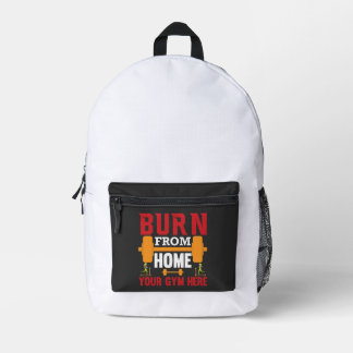 Motivational Home Gym Workout Printed Backpack