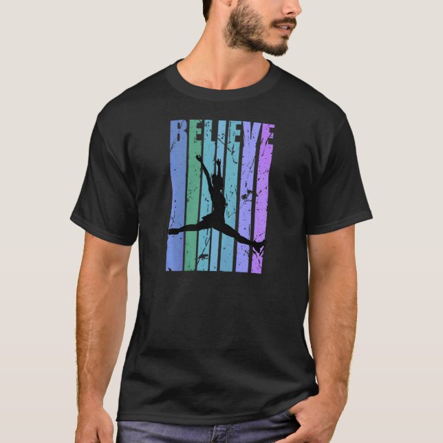 Motivational Ice Skater Skating Figure Skate Jumpi T-Shirt (Front)