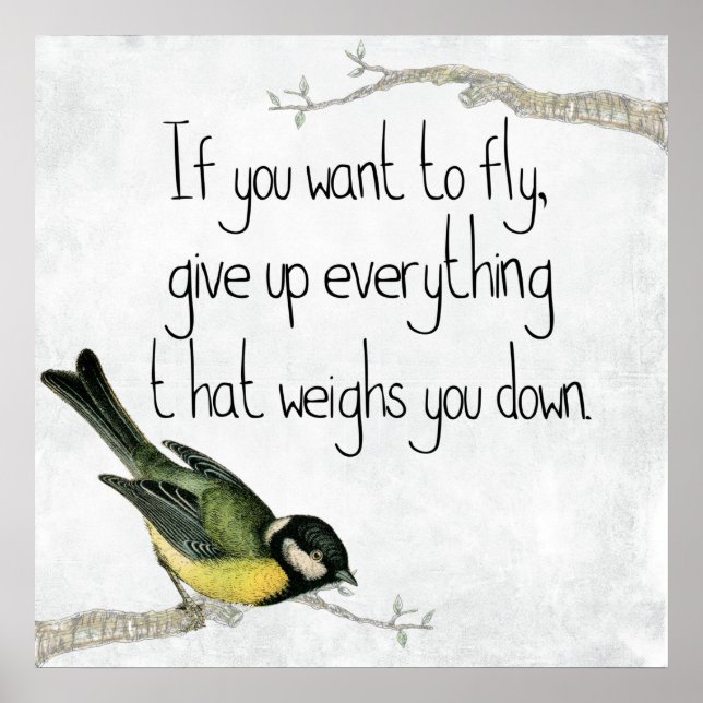 Motivational If You Want to Fly Poster (Front)