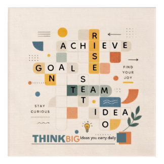 Motivational Inspirational Acrylic typography wall Print