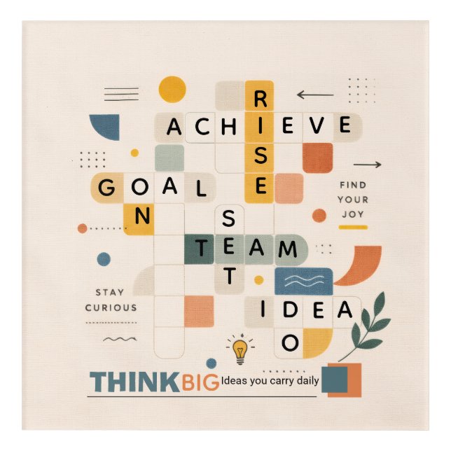 Motivational Inspirational Acrylic typography wall Print (Front)