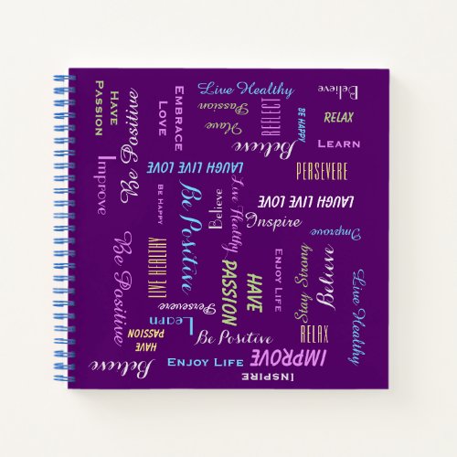 Motivational Inspirational CHOOSE YOUR COLOR Fun  Notebook