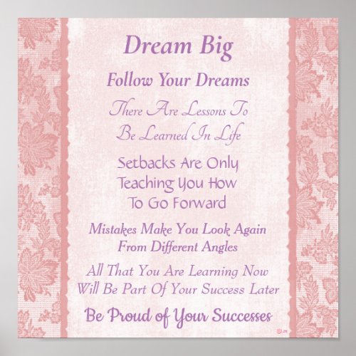 Motivational Inspirational Life Quotes For Girls Poster