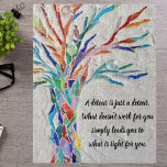 Motivational Inspirational Quote Jigsaw Puzzle<br><div class="desc">This decorative jigsaw puzzle features a rainbow-colored mosaic tree and an inspiring quote. You can change the quote to one of your own. Use the Customize Further option to change the text size, style, or color Because we create our artwork you won't find this exact image from other designers. Original...</div>