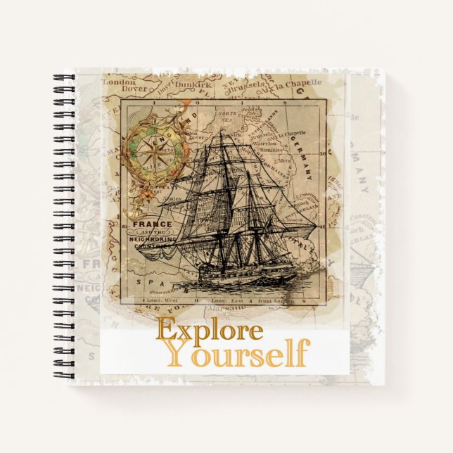 Motivational Inspirational Quote Modern Elegant Notebook (Front)