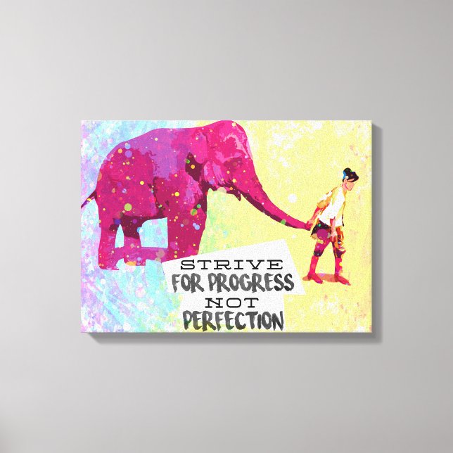 Motivational Inspirational quote poster  Canvas Print (Front)