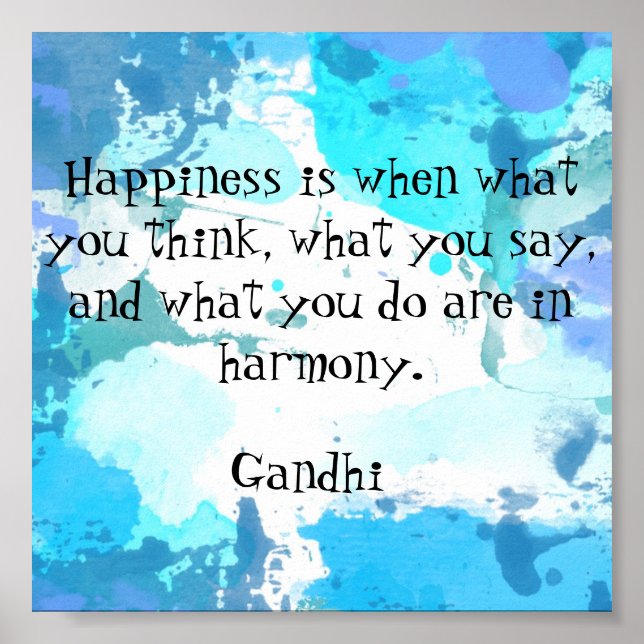 Motivational Inspirational Quote Poster Print (Front)