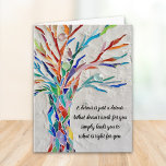 Motivational Inspirational Quote Tree Card<br><div class="desc">This decorative card features a rainbow-colored mosaic tree and an inspiring quote. You can change the quote to one of your own. Use the Customize Further option to change the text size, style, or color Because we create our artwork you won't find this exact image from other designers. Original Mosaic...</div>