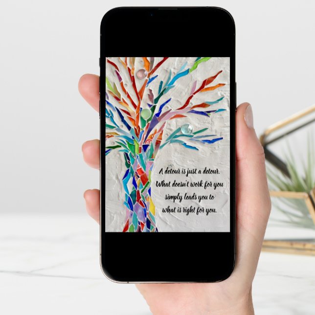 Motivational Inspirational Quote Tree Card (Front Digital)