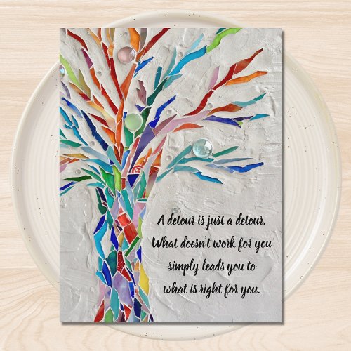 Motivational Inspirational Quote Tree Postcard