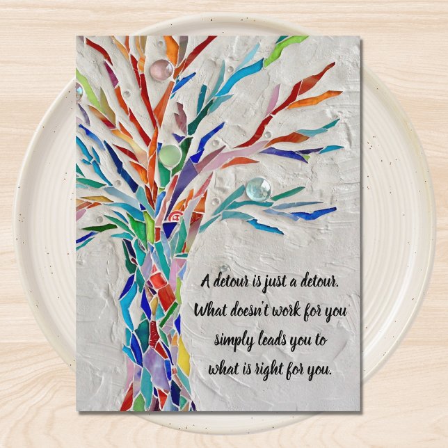 Motivational Inspirational Quote Tree Postcard (Creator Uploaded)