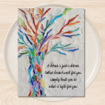 Motivational Inspirational Quote Tree Postcard<br><div class="desc">This decorative postcard features a rainbow-colored mosaic tree and an inspiring quote. You can change the quote to one of your own. Use the Customize Further option to change the text size, style, or color Because we create our artwork you won't find this exact image from other designers. Original Mosaic...</div>