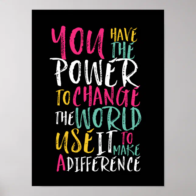 Motivational Inspirational Quote Typography Poster | Zazzle