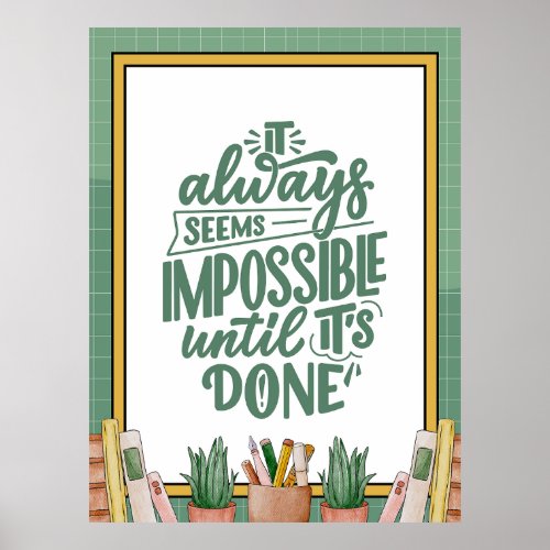 Motivational  Inspirational Quotes for Classroom Poster