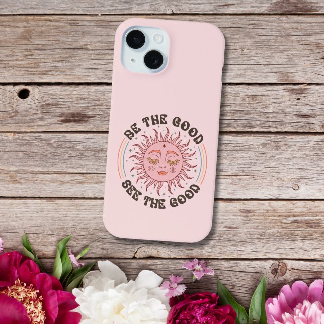 Motivational Inspirational Saying Be the Good  Case-Mate iPhone Case (Motivational Inspirational Be The good See The good pink iPhone 15 14 13 12 11 XR XS X case)