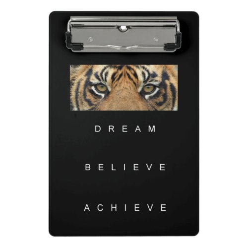 Motivational Inspirational Success Cool Tiger Eyes Mini Clipboard