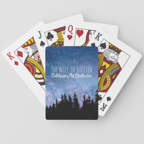 Motivational Inspirational Success Goals Quote Playing Cards