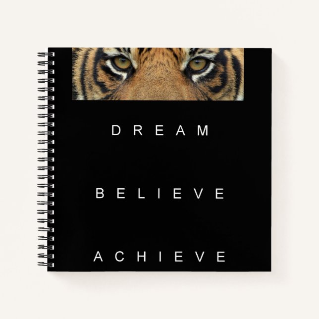 Motivational Inspirational Success Quote Elegant Notebook (Front)