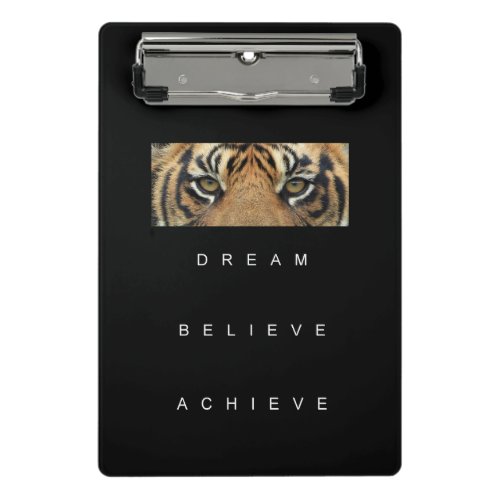 Motivational Inspirational Success Quote Tiger Eye Mini Clipboard