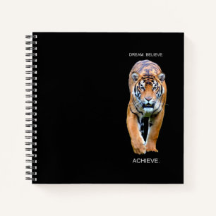 Motivational Inspirational Success Tiger Elegant Notebook