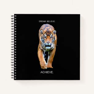 Motivational Inspirational Success Tiger Elegant Notebook