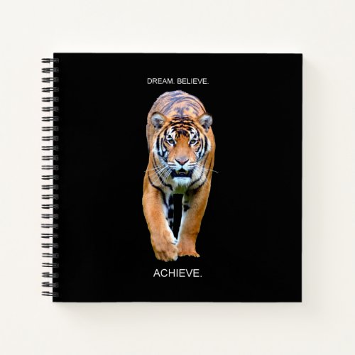Motivational Inspirational Success Tiger Elegant Notebook