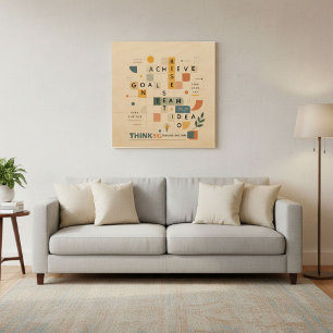 Motivational Inspirational typography minimalist Wood Wall Art