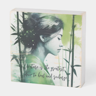 Motivational inspirationanl Nature Zen Quote, Wooden Box Sign