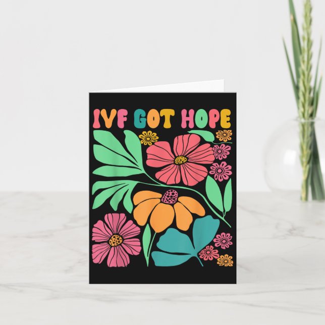 Motivational Inspired Ivf Mama Wildflower Ivf Mom  Card (Front)